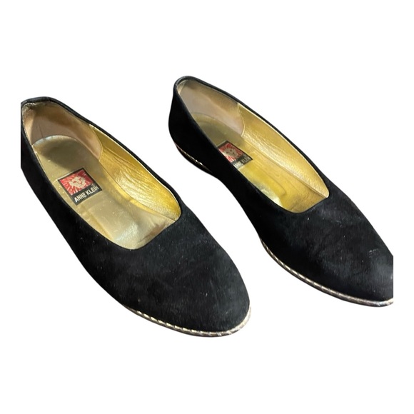 Anne Klein Vintage Black Suede Slip-On Flats | Timeless Classic Chic 7M - Picture 6 of 12